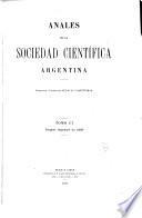 Libro Anales de la Sociedad Científica Argentina