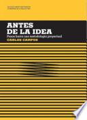 Libro Antes de la idea