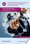 Libro Aplicación de técnicas de usabilidad y accesibilidad en el entorno cliente. IFCD0210