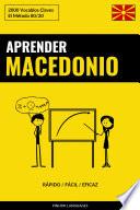 Libro Aprender Macedonio - Rápido / Fácil / Eficaz