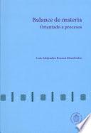 Libro Balance de materia orientado a procesos