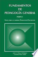 Libro Fundamentos de Pedagogía General Parte I