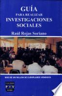 Libro Guía para realizar investigaciones sociales