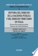 Libro Historia del derecho de la Hacienda Pública y del derecho tributario en Italia.