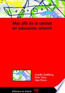 Libro Más allá de la calidad en educación