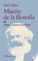 Libro Miseria de la filosofia