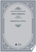 Libro Obras Completas (Tomo II): Orígenes de la novela