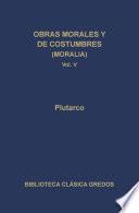 Libro Obras morales y de costumbres (Moralia) V