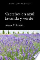 Libro Sketches en azul lavanda y verde