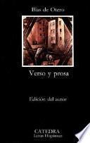 Libro Verso y prosa